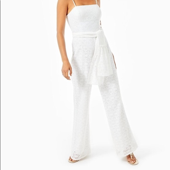 Lilly Pulitzer Pants - NWT Lilly Pulitzer Nila Lace Jumpsuit Resort White